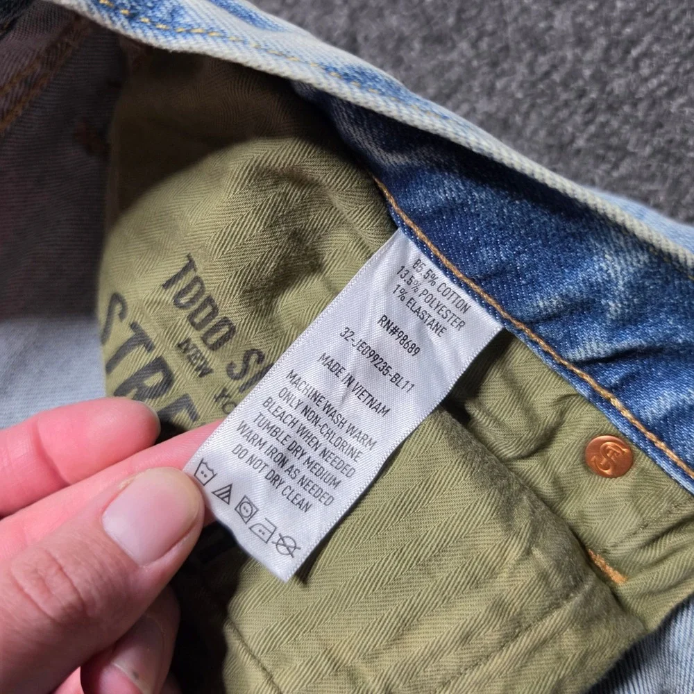 Todd Snyder Slim Fit Jeans Mens 34x32 Stretch Denim 5-Pocket Pant Light Wash NEW
